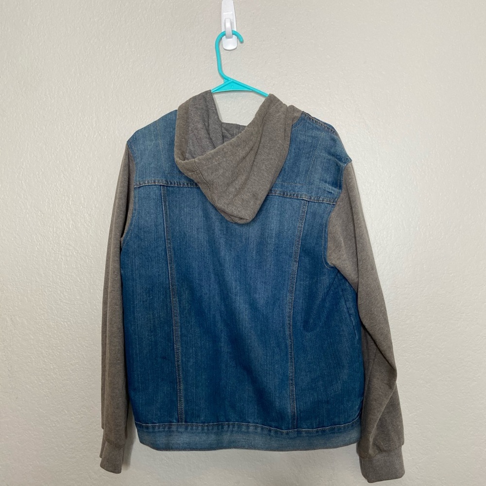 Ring of Fire Denim Hybrid Hoodie Jacket - Picture 2 of 4